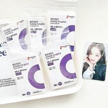 1pc Thick Transparent High-Clear Photo Sleeve, Korean Style Purple Popcorn Card Holder - Multicolor - View 3