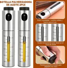 ¡RecomendadoPulverizador de Aceite 2 Piezas, Atomizador Aceite con Embudo, Brocha y Cepillo, Spray para Aceiteras de Cocina Acero Inoxidable con Ventana Visual, Ideal para Cocineros y Amantes de la Salud¡Top de Temporada - 1 - Ver 6
