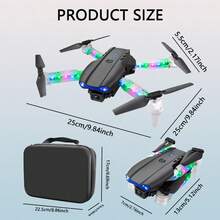 E99 Pro Drone With Screen, Dual 4K HD Cameras, Entry-Level Drone, Headless Mode, Brushless Motor& Obstacle Avoidance, One-Click Taking-Off And Landing, RGB Night Flight LED Lights, Easy To Operate, Best For Beginners, 360° Stunting, Altitude Holding, Real-Time Version Transimission, Perfect For Sceneries Recording, Daily Recording, Best Gift For Birthday, Holiday, Indoor&Outdoor Use, Beginner Drone - 黑色 - 查看 11