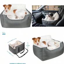 Best Pet Supplies Dog Pet Booster Seat Dog Car Seats For Small Dogs And Medium Dogs Soft Plush Cushion With Comfortable Bedding Secure Straps And Tall Pillow Gray - 增高劑(灰色)+大號 - 查看 1