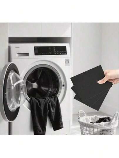 [10PCS Black Clothing-Specific Dye Paper]Fading Restoration & Color Refreshing Sheets, Darkening & Color-Fixing Laundry Sheets | Universal For Home & Commercial Use, Portable Travel Size, Ready To Use | No Complex Operation, Color Refreshing Synchronized With Laundry, Ends Clothing Whitening | Special Formula No Color Bleeding, For Clothes, Worry-Free Restoration