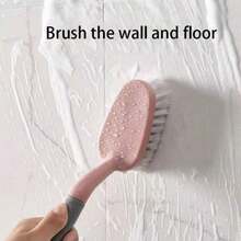 1支重型浴室地板和墙砖清洁刷，带人体工学手柄和浓密刷毛，适用于顽固污渍和地板缝隙清洁，非电动家用清洁工具，适用于瓷砖和浴缸，浴室清洁用品 | 实用清洁设计 | 非电动清洁剂，清洁刷 - 彩色 - 查看 2