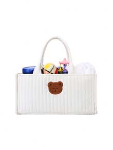 1 Túi đựng tã đa năng, Túi đựng tã gấp gọn dung tích lớn cho mẹ, thích hợp cho mọi mùa - trắng - Xem 8