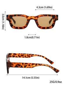 4pcs Square Men's Everyday Versatile Eyeglasses, Suitable For Riding, Street, Beach, Travel - Multicolor - View 9