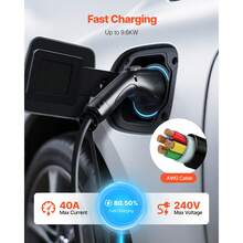 EV Charger Extension Cable, 40Amp 21 Ft J1772 Extension Cord Compatible With 120V-240V SAE J1772 Electric Vehicle Chargers, Level 1/Level 2 IP66 Heavy Duty Car Charging Cable With Carrying Bag - 40A 21ft - 查看 5