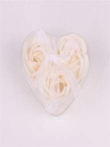 1 Pack, Heart-Shaped Rose Soap Flower Gift Valentine's Day Gift For Girlfriend Wedding Gift Simulation Soap Flower Box Set Creative Gifts - Multicolor - View 6
