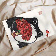 趣味青蛙情人节爱情卡，情人节搞笑浪漫祝福，可爱浪漫专属告白卡，送给伴侣和爱人的告白礼物，带信封的感谢卡，节日贺卡，祝福卡，空白卡