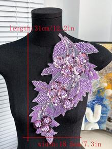 20 piezas/paquete, colores surtidos, nuevos parches de aplicación de cristal de strass bordados en 3D, adecuados para decoración de ropa, reparación, accesorios de vestidos de novia DIY, manualidades de bordado y costura - Multicolor - Ver 16