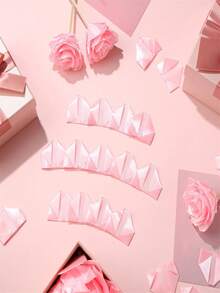 220Pcs Premade Pink Satin Ribbon Rose Petals Bulk With 20Pcs Flower Stems For Eternal Rose DIY Flowers Bouquets Everlasting Floral For Wedding Anniversary Valentine's Day Birthday - Pink - View 4