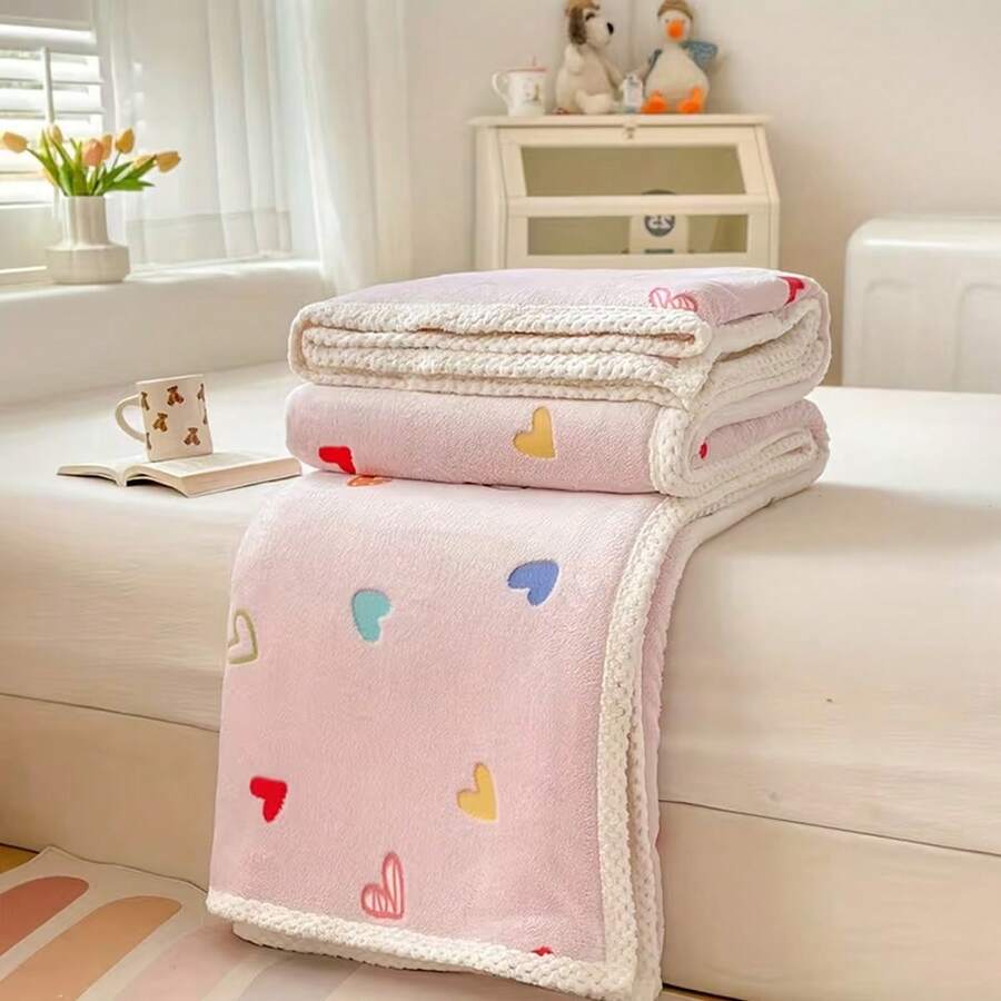 1PC 70x100cm Baby Blanket, Adorable Cartoon Design, All-Season Use, Soft And Comfortable, Newborn Gift, Perfect For Nursery - Multicolor - View 1