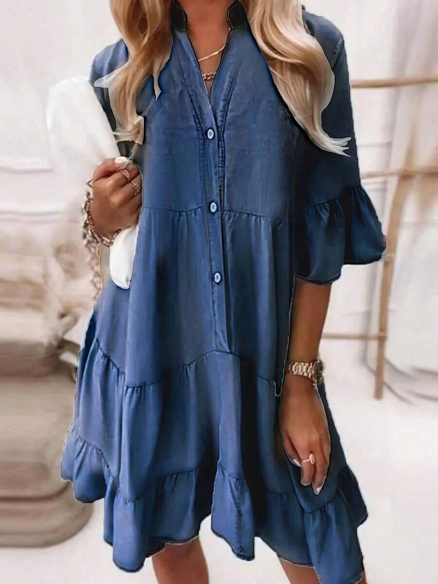 Women's Casual, Loose-Fitting Wide-Leg Jeans, Y2K Street Style, Suitable For All Seasons, Perfect For Everyday Outings, Back-To-School Season, Parties, Country Music Concerts, Etc. Also A Favorite Among Female Teachers For Casual Outings. Perfect For Women's Party Dresses And Vacation Wear. - 藍色 - 查看 1