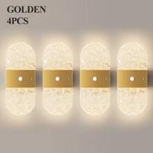 Crystal Motion Sensor Wall Lamp, Acrylic Modern Smart Sensor Wall Light, Night Light, Indoor Motion Sensor Wall Lamp, Wireless LED Wall Light, Wall Lamp, Battery-Powered, Adhesive Design, Rotatable, Portable, Easy To Install, Adjustable Color Temperature And Brightness, Suitable For Hallways, Bathrooms - Multicolor - View 15