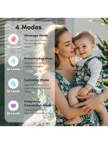 1个210毫升可穿戴式电动吸奶器，4种模式，变频模式，每种模式36种设置，低噪音防漏设计