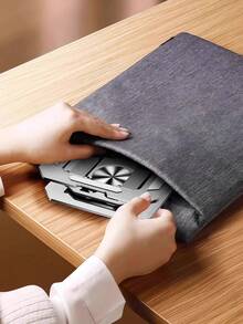 1 pieza Soporte plano metálico giratorio, Soporte para portátil, Soporte para teléfono de escritorio, Estante colgante de enfriamiento para computadora - Multicolor - Ver 7