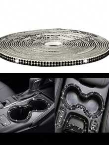 1yard Automotive Diamond Inlaid Decorative Strip DIY 1pc For Women For Gift - White - View 4