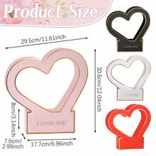 2 Pcs Heart Shaped Handheld Flower Box Folding Paper Flower Bouquet Wrapping Basket Flower Packaging Gift Box For Valentine's Day Floral Arrangement Wedding Mother's Day - Multicolor - View 2