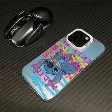 Miniso Disney Lilo & Stitch Graffiti Phone Case, Vibrant Retro Design With Upside-Down Stitch & Bold Typographyfor IPhone 17/17 Pro/17 Pro Max/17 Air/16/15/14/13/12/11/X Series,Iphone 17 Pro Max Case,Iphone 17 Pro Case,Iphone 17 Case,Stocking Stuffers,The Girlfriend,The Chosen,Early Fall Fashion - Pink - View 9
