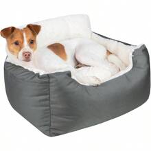 Best Pet Supplies Dog Pet Booster Seat Dog Car Seats For Small Dogs And Medium Dogs Soft Plush Cushion With Comfortable Bedding Secure Straps And Tall Pillow Gray - 增高劑(灰色)+大號 - 查看 6
