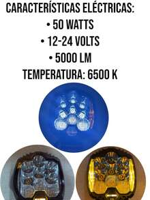 Faro De Reversa En Led Con Contorno Ambar 12/24v 2 Piezas - BLANCO - Ver 5