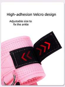 1pc Adjustable Ankle Strap For Resistance Bands, Comfortable Thick Ankle Cuff For Gym Workouts, Suitable For Glute, Leg Kickbacks And Other Exercises, Resistance Training Leg Strap - Pink - View 8