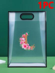 5/1pc Gift Bag, A-Z 26 Letter Design Waterproof Gift Bag - Fashionable Portable Wedding Gift Bag, Small Black & White PVC Transparent Tote Bag, Insertable Christmas Gift Bag, Wedding Gift, Holiday Gift