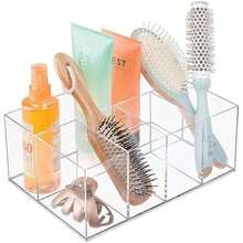 InterDesign Cabinet to Hold Makeup Beauty Products Hair Accessories – 5 Compartments, Clear Clarity Cosmetic & Vanity Organizer, 5 Section, White(Transparente) - Multicolor - Ver 5