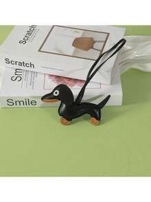 Cute Dachshund Leather Keychain Lucy Girls Inspired Bag Hanger Dog Car Ornament For Pet Lovers Key Ring Gift - one-size - View 18