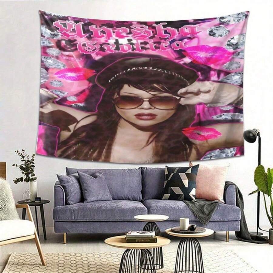 [Peach Beige Tapestry] Premium Peach Beige Fabric Tapestry - Inspired By Ayesha Erotica - Living Room Bedroom Office  Party Decor - Ideal Birthday Gift - Nhiều màu - Xem 1