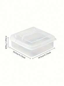 1pc Transparent PP Cheese Storage Container, Suitable For Home Refrigerator Preservation - Clear - View 12