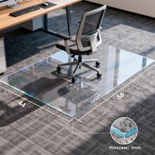 Elasticity Clear Chair Mat Transparent Protective Floor Mat For Hardwood & Tile Floors, Home & Office Rectangle Hard - Clear - View 12