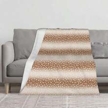 Christmas Reindeer Print Blanket, Women's Sofa Bed Faux Fur Blanket, Suitable For Large Dogs Or Cats, Machine Washable, Ultra-Soft, Brown 3D Printed Blanket, Portable Design, Ideal For Travel And Picnics - 彩色 - 查看 3