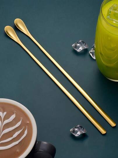 Stainless Steel Mixing Spoon - Premium Quality For Your Mixing Needs! Durable & Rust - Resistant, This Spoon Is Perfect For Kitchen, Bar, Or Cocktail Mixing. Ensures Comfortable Grip. Ideal For Stirring, Blending, And Serving