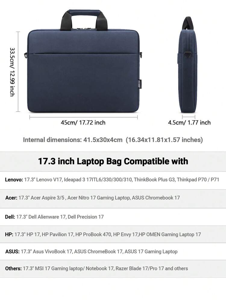 TECOOL 14-17.3 Inch Laptop Bag With Padded Shoulder Strap,Waterproof  Briefcase Shockproof Messenger Bag For 14-17.3'' Inch ASUS HP Laptop And  Other Brands Of Laptops,Dark Grey | SHEIN