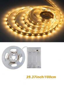 Tira de luz LED flexible alimentada por batería, luz cálida, personalizable, adecuada para cajas de regalo, armarios y gabinetes (baterías no incluidas). - luz cálida - Ver 12
