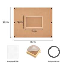 Wintline Rotating Puzzle Board With Drawers For 1500 Pieces, Wooden Jigsaw Puzzle Table With 4 Storage Trays, Portable Puzzle Board Organizer For Adults- 35"X27" - Màu Mù tạt vàng - Xem 4