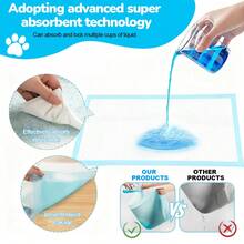 DDCAQIOUA Empapadores desechables para mascotas con productos de aseo gratuitos. Con una estructura absorbente multicapa y un diseño más grande y grueso, son ideales para razas pequeñas, medianas y grandes. Gracias a sus tiras adhesivas en la parte posterior, se mantienen fijos, convirtiéndose en el accesorio perfecto para hogares con perros. - M - Ver 9