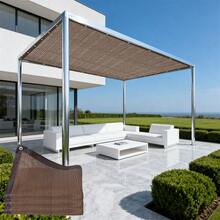 Coffee Color Sun Shade Net Anti-UV Sunshade Net Taped Edge Sun Net Mesh Pool Anti-UV Awning Plant Shed Sail - Coffee Brown - View 6