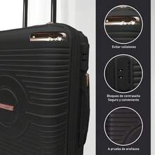 Nueva moda de 20 pulgadas rueda universal equipaje de viaje retro estilo portátil caja de tirador maleta de negocios - Negro - Ver 8