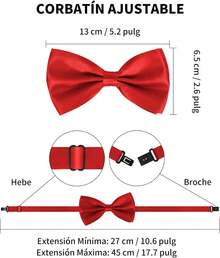 Tirantes de los hombres, Set De Tirantes Sujetadores Y Moño Unisex, Set o Kit de Moño y Tirantes para Hombre, Tirantes de Clip Resistentes en Y Ajustables para Informal y Formal - Beis - Ver 3