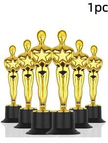 Golden Award Trophies,Gold Award Statues, 1/3/6pcs Mini Trophies, Plastic Trophy Award For Competition,Events, Sports, Party Decorations,Award Ceremony And Appreciation Gift - Multicolor - View 9