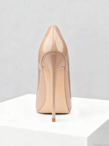 Ziheels Elegant 12cm/4.72" Stiletto High Heels For Women Patent Leather Pumps Heels Sexy Pointy Formal Dress Shoes - Patent-2024Nude - 查看 5