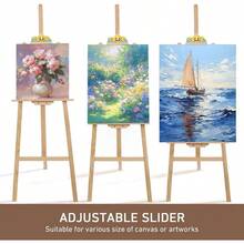 Wooden Easel Stand Sign And Painting - Adjustable Artist Easel Adults - Home Wedding Display, Art Easel With Canvas Holder Studio, Classroom - 裝飾藝術 - 查看 3