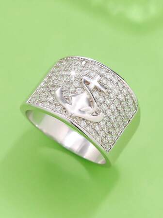 男士复古波西米亚风宽边戒指，镶嵌合成锆石，多种颜色可选，适合作为感恩节和新年礼物送给父母、长辈、家人和朋友。