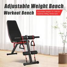 Adjustable Folding Weight Bench Sit Up Bench Strength Training Flat Incline Foldable Decline Gry Home Fitness - Black - View 6