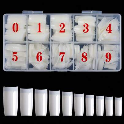 500pcs/Box Natural Transparent Ballet Shaped French Manicure Artificial Nail Tips Nails Nail Supplies