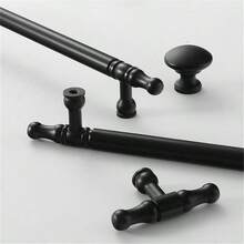 1 pezzo Maniglia in lega di alluminio stile europeo per anta di armadio, colore nero, oro, nichel, per maniglie e pomelli di mobili da cucina, cassetti, ante di mobili - Multicolore - Visualizzare 5