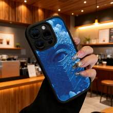 Funda de Teléfono Diseño de Patrón de Ojos Azules Cubierta Protectora para iPhone 14 13 12 11 Pro Max y  Galaxy S23 S22 S21 Plus Funda de Teléfono para Parejas Regalo de Novio Novia Regalo de Vacaciones - Blanco - Ver 6