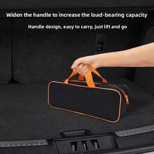 Geantă organizatoare de călătorie de Crăciun - Husă de depozitare impermeabilă neagră și portocalie, 2 dimensiuni pentru ambalarea cadourilor de sărbători, depozitarea cadourilor și accesorii tehnologice (greutate ușoară 142g/119g) - Multicolor - Vizualizare 5