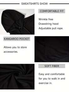 (2 PCS) Hip-Hop Cartoon Style Hoodies 2 Set Festive  Men's Casual Fashion Sport Versatile Hooded Sweatshirt And Sweatpants Set - 黑色 8 - 查看 5