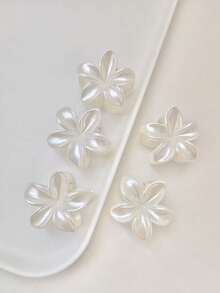 5pcs/Set Acrylic 4cm Chrysanthemum Flower Claw Clip, Elegant Casual Decorative Hair Accessories For Everyday Wear Hair Clips Hair Jaw Clip Hair Clamps Hair Clutch Hair Catcher Clip Fall Winter For Vacation Outfits Woman - Multicolor - View 4